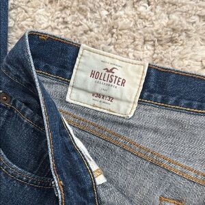Hollister Dark Blue Denim Jeans with Contrast Stitching
